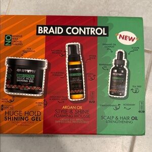 Braid Control Huge Hold Shining Gel kit- Black